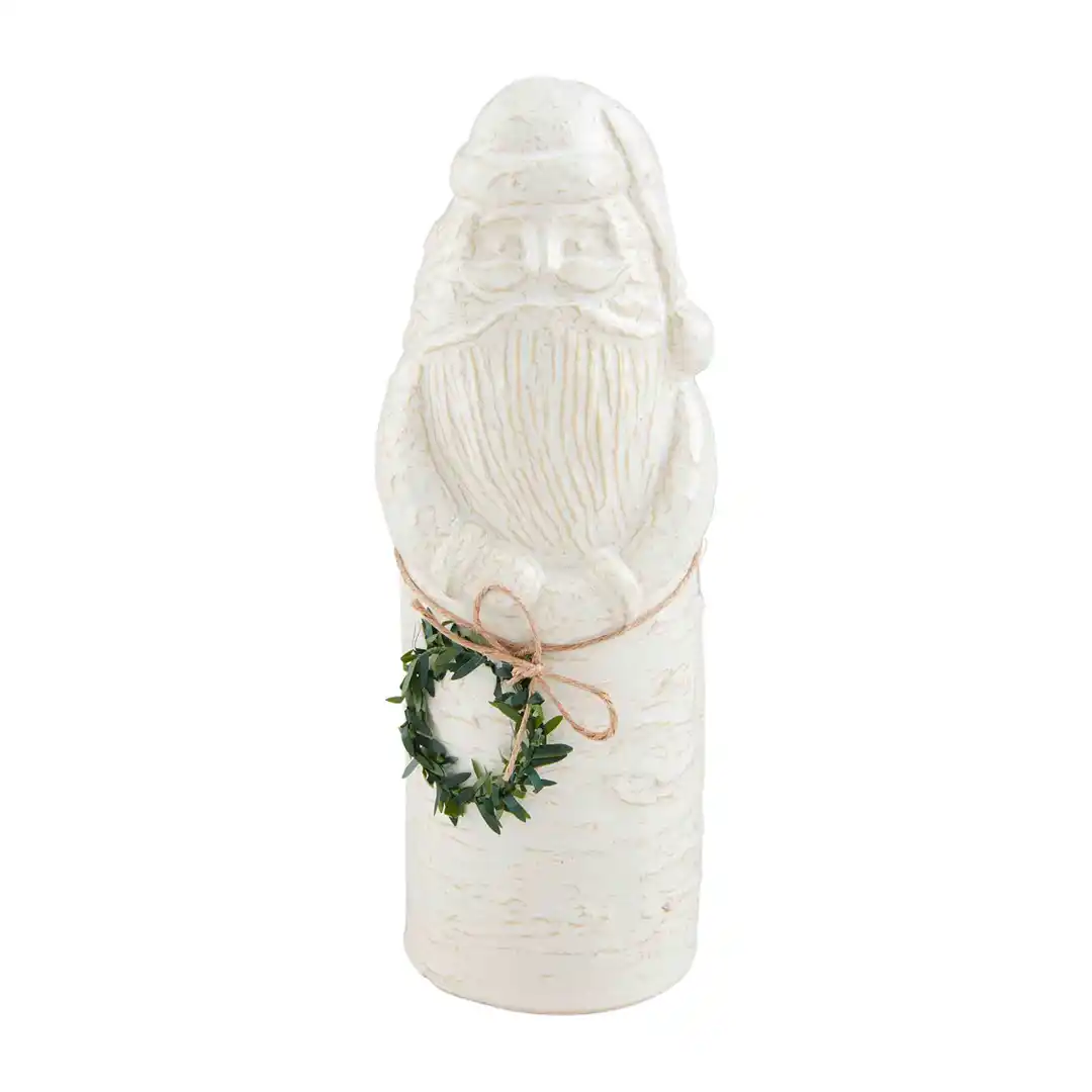 Small White Christmas Santa Sitter