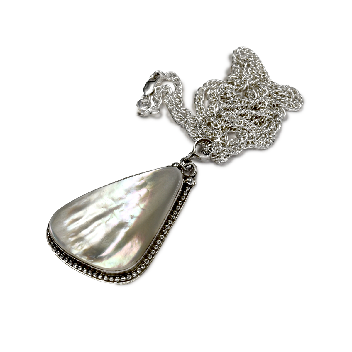 High Grade Mother of Pearl Pendant Necklace by Bill Yellowmule