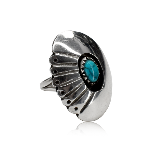 Winged Path Turquoise Ring