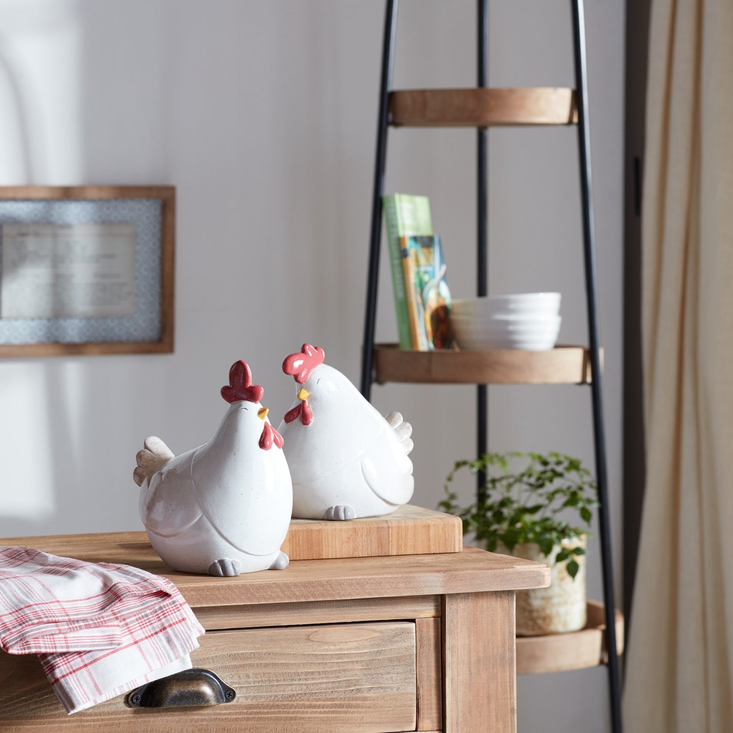 Terracotta Sleepy Chicken Statues