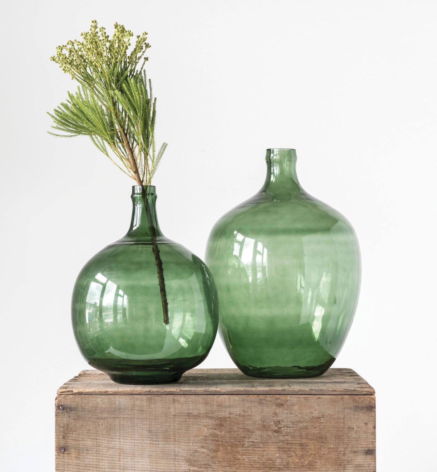 Vintage Glass Bottle - Green
