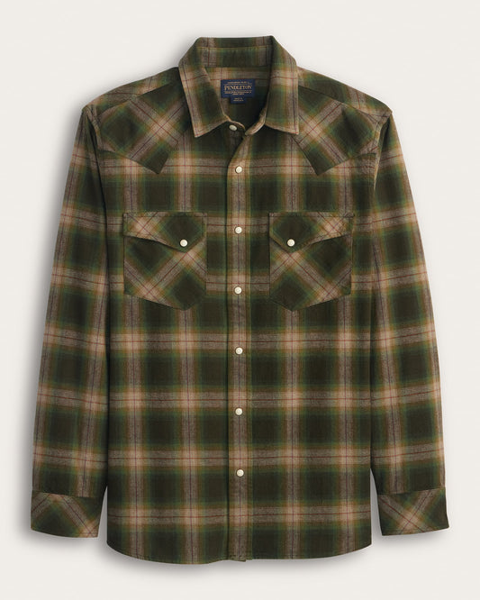 Pendleton Men's Plaid Snap-Front Wyatt Cotton Shirt