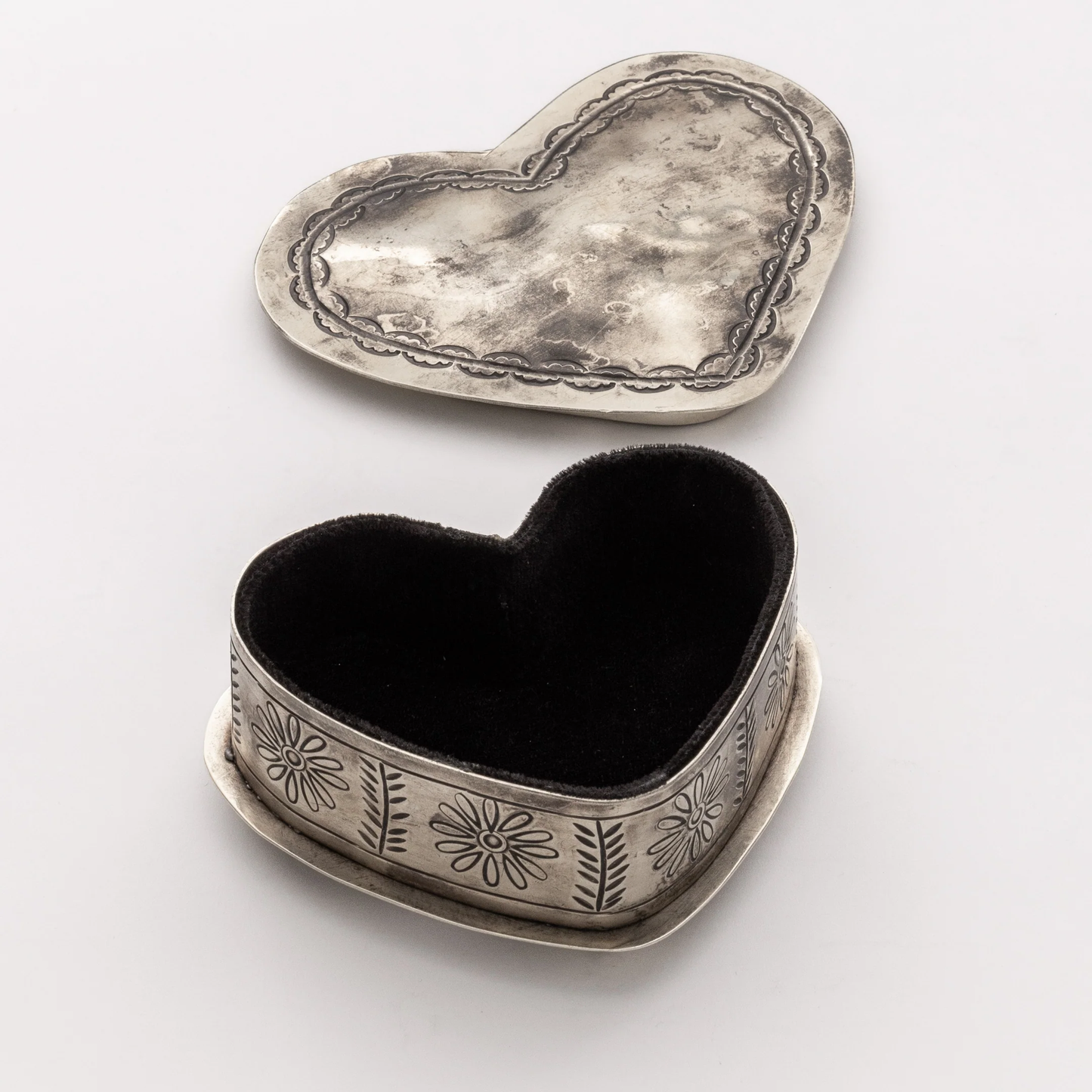 Stamped Silver Corazon Keepsake Box