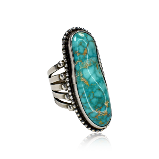 Turquoise Mountain Turquoise Statement Ring by Verdy Jake
