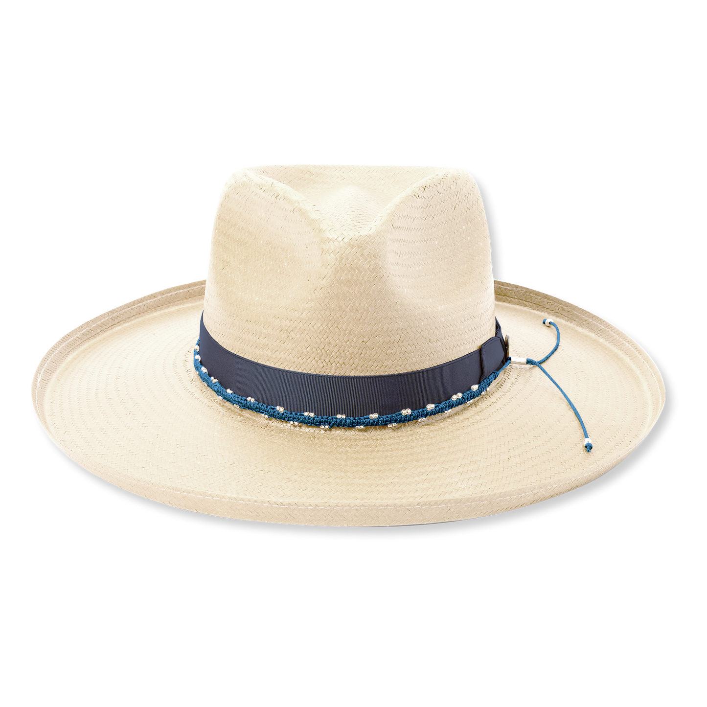 Stetson Outlier Straw Hat with Denim Band - Natural