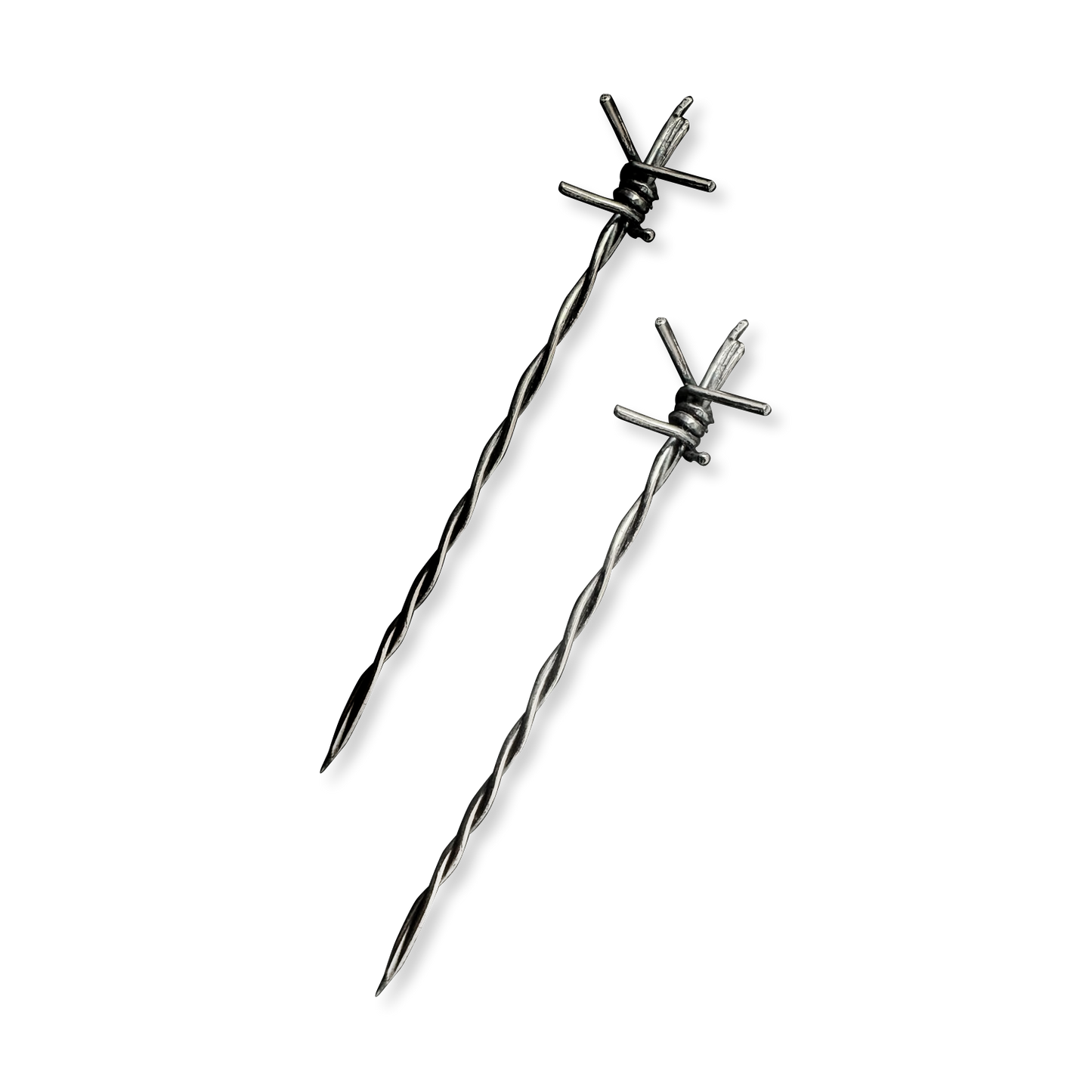 Hallett Peak Sterling Silver Barbed Wire Toothpick Hat Pin