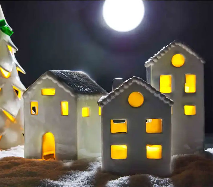 White Christmas House Sitter - Small