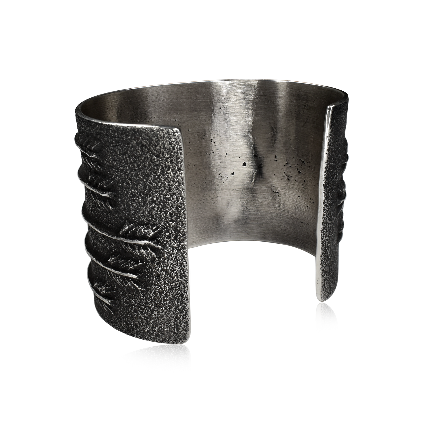 Number 8 Turquoise Arrow & Step Window Sandcast Cuff by Gilbert Begay