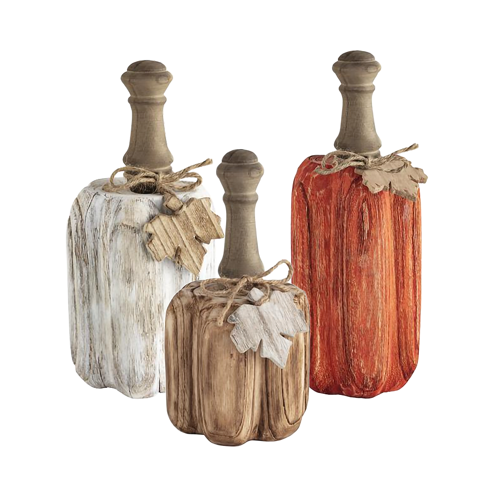 Pine Wood Baluster Pumpkin