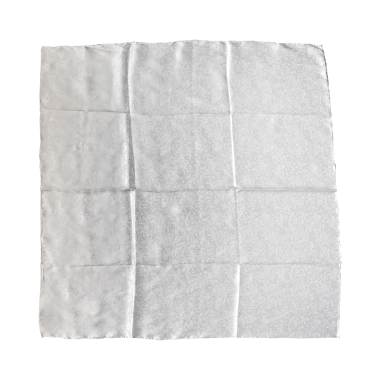 Ivory Jacquard Silk Wild Rag