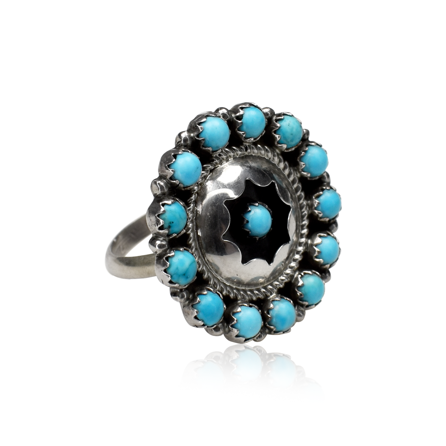 Rainmaker Sleeping Beauty Turquoise Snake Eye Shadow Box Ring