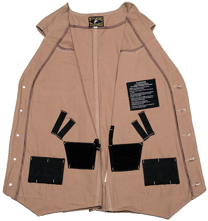 Men's Texas Canvas Concealed Carry Vest - Tan