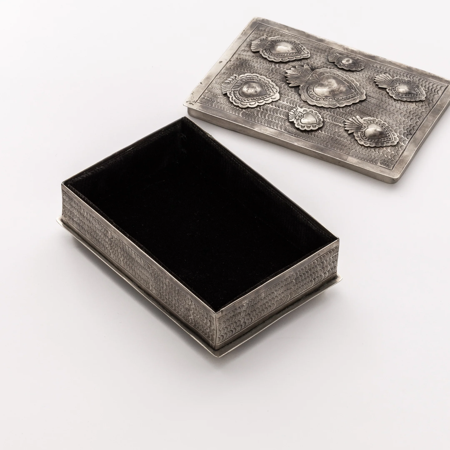 Stamped Silver Milagro Keepsake Box
