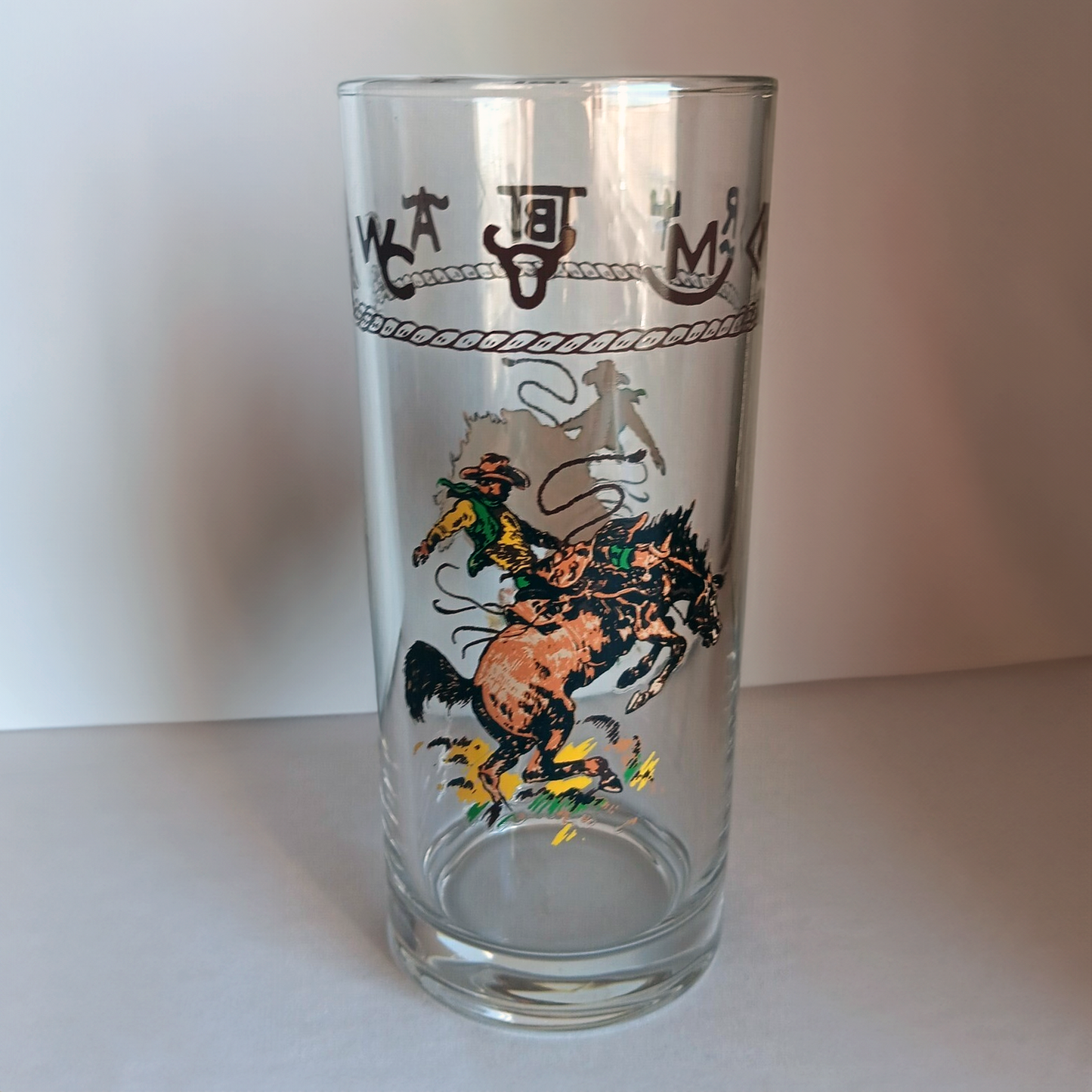 Bronco Drinking Glass