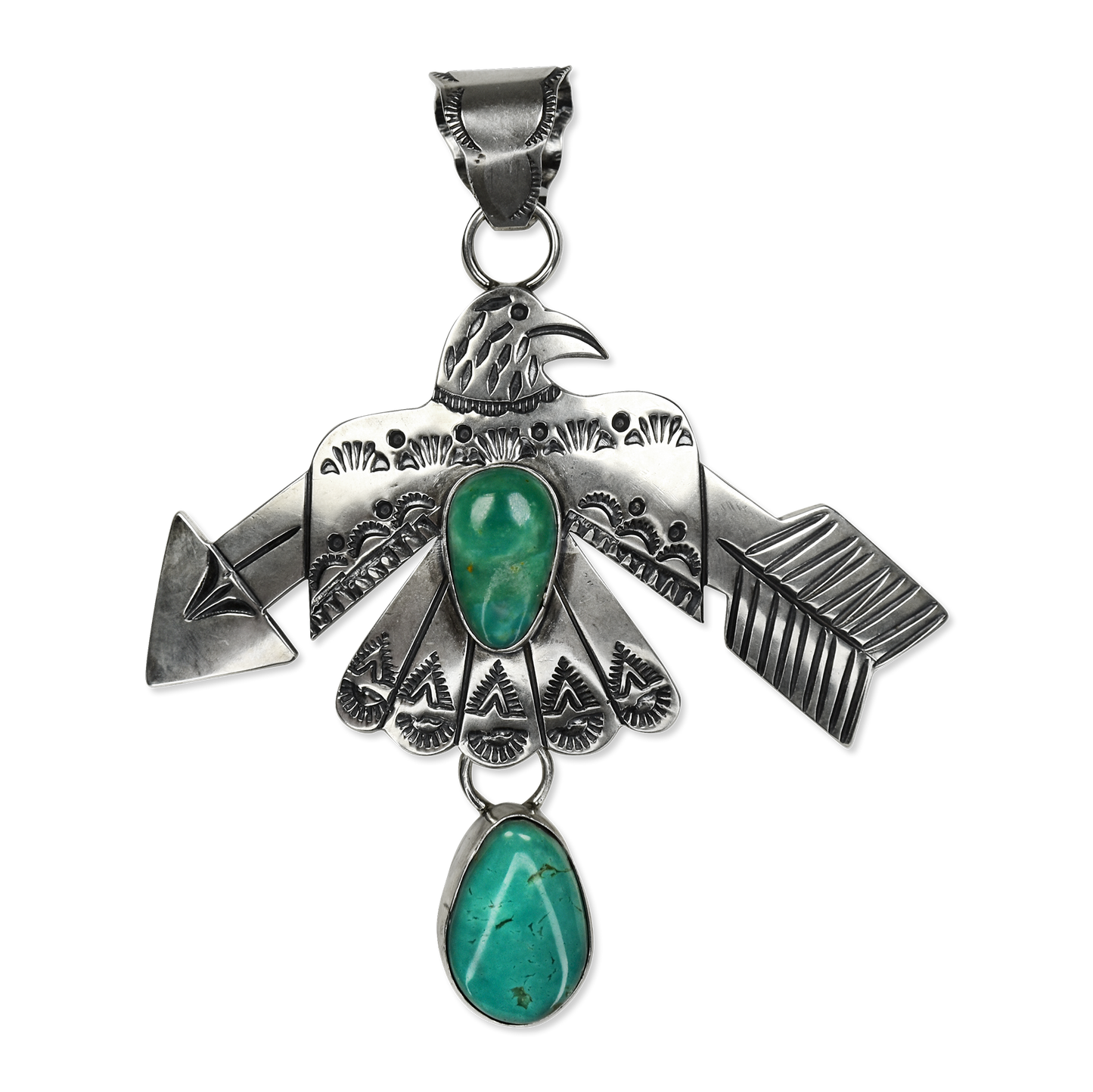 Broken Arrow Thunderbird Pendant by Teller Indian Jewelry