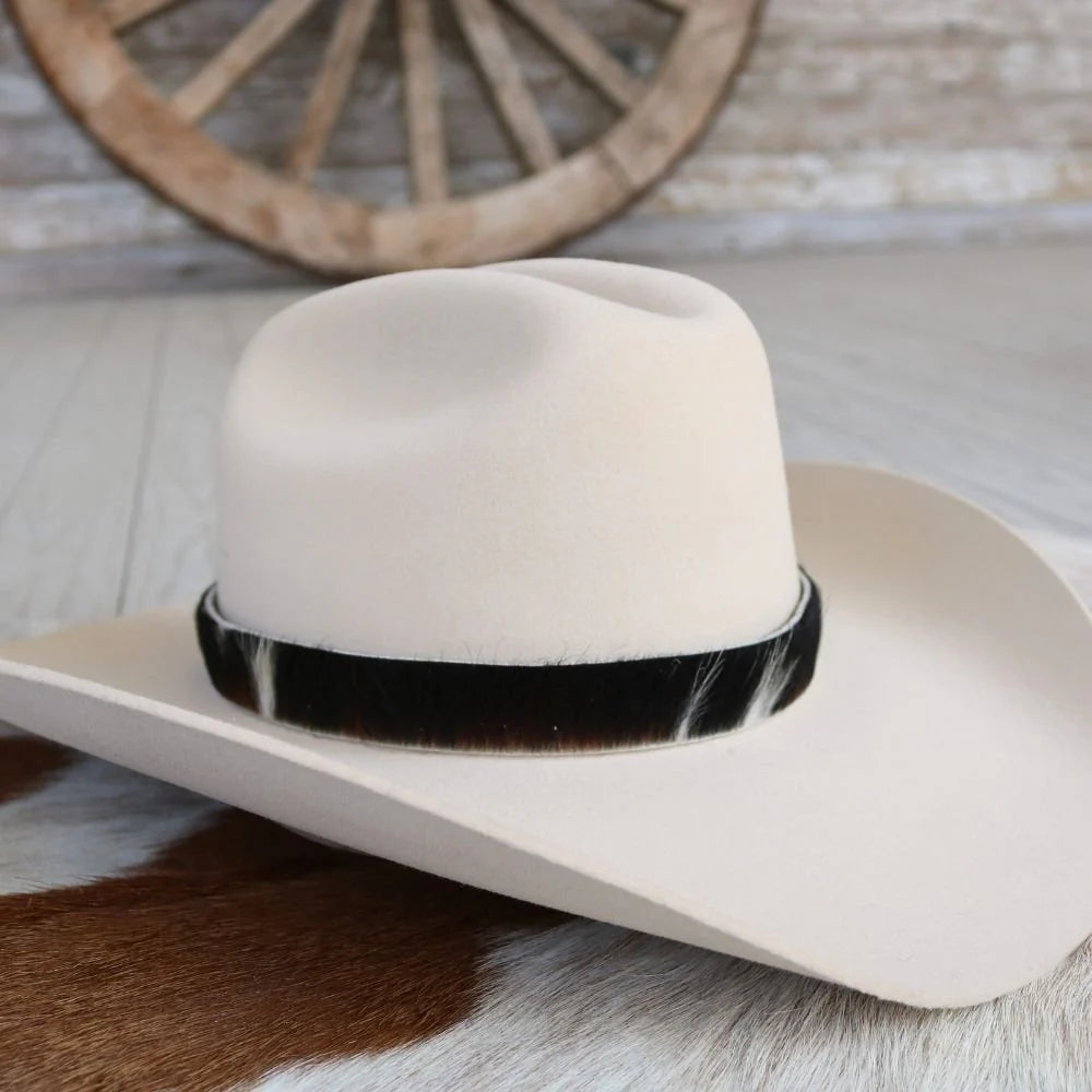 Cowhide Hat Band with Concho Closure