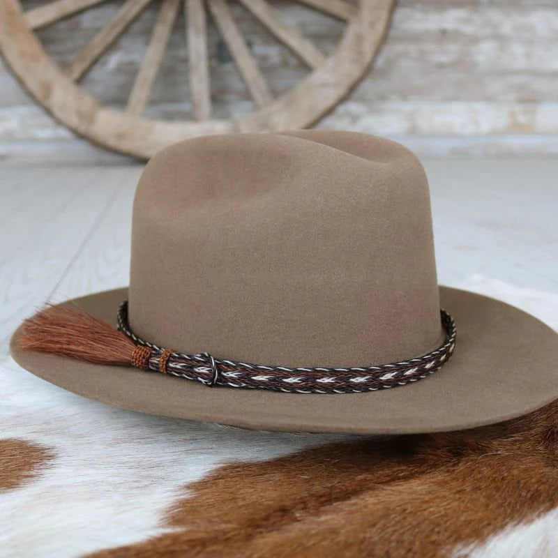 Duster Single Tassel Braided Horsehair Hat Band