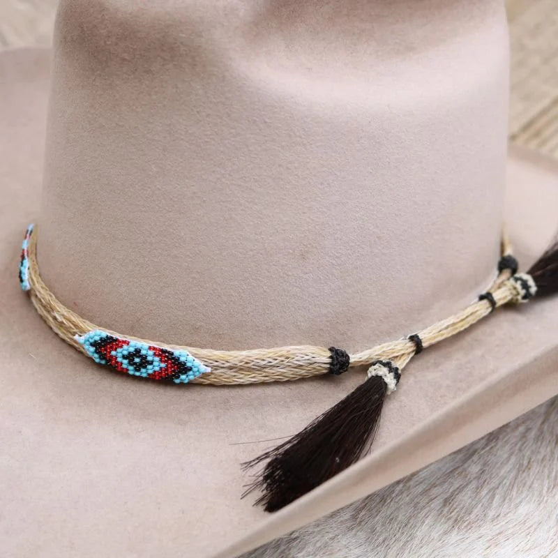 Cheval Beaded Horsehair Hat Band