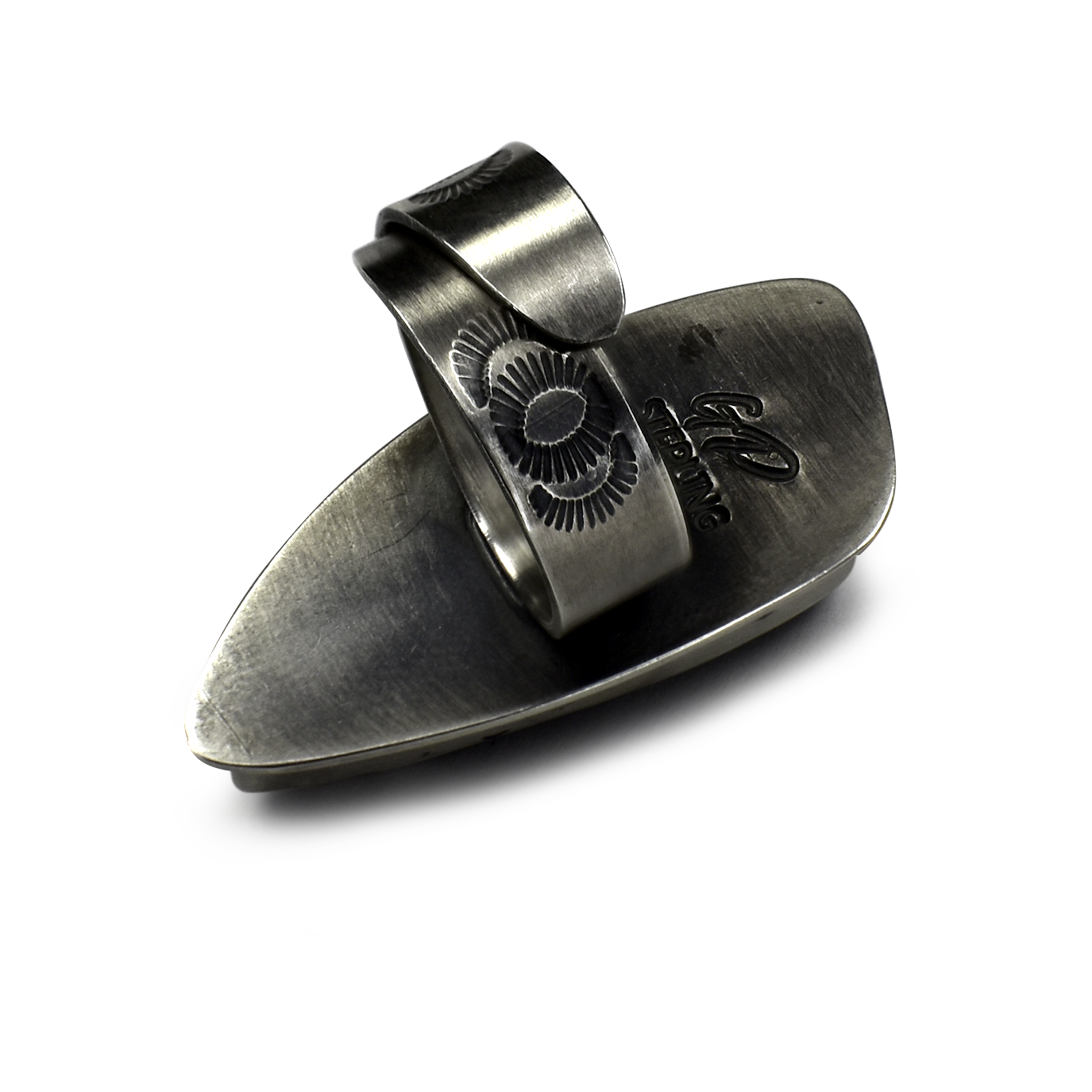 Midnight Storm White Buffalo Ring by Greg Platero
