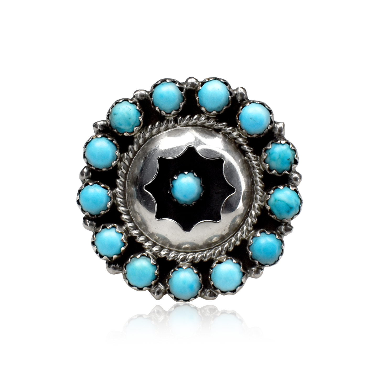 Rainmaker Sleeping Beauty Turquoise Snake Eye Shadow Box Ring