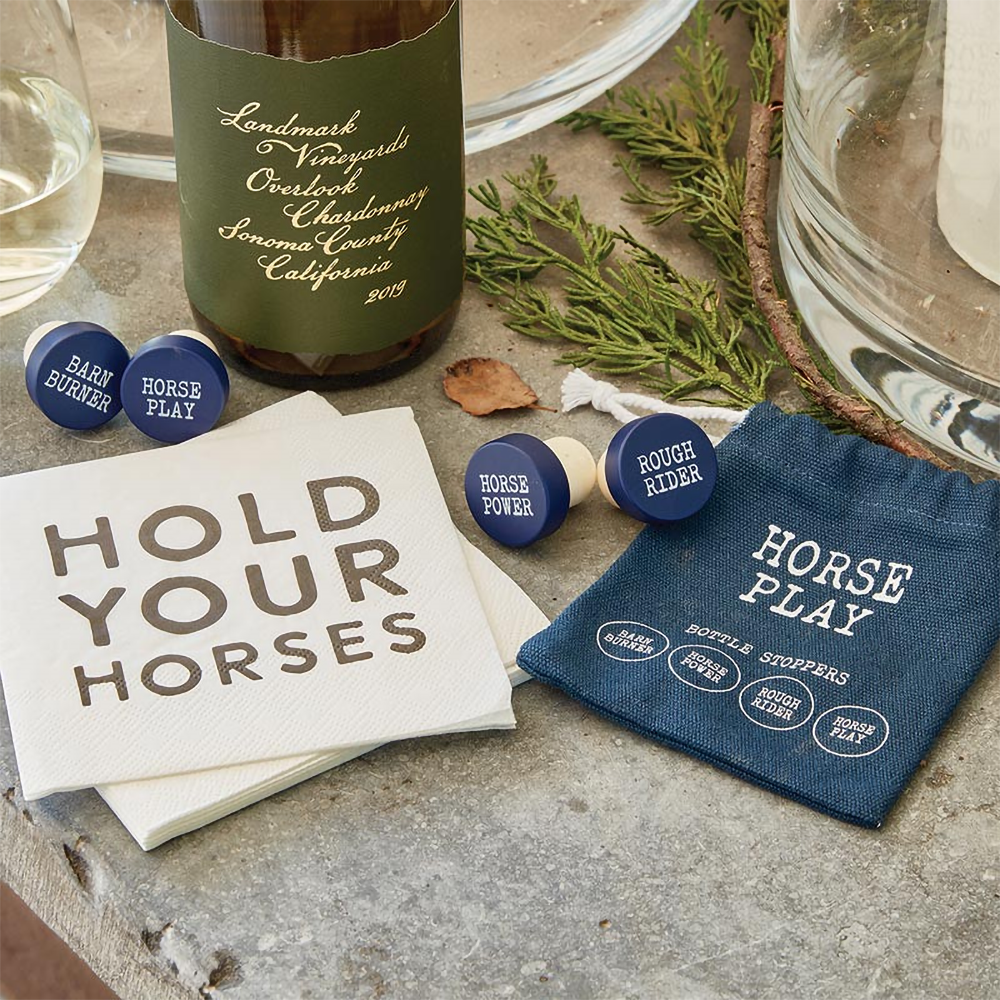 Horse Play Bottle Stoppers, Set of 4