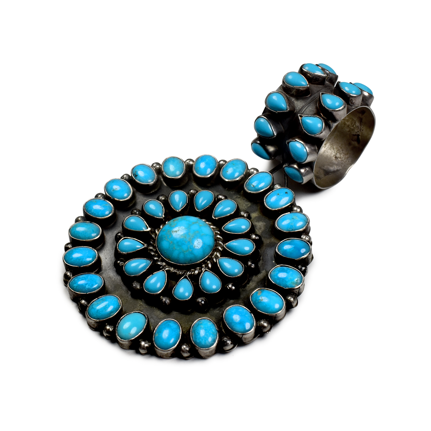 Kingman Turquoise Circle of Life Pendant by Rocki Gorman