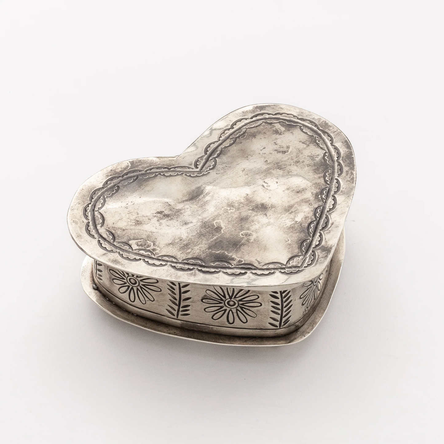 Stamped Silver Corazon Keepsake Box