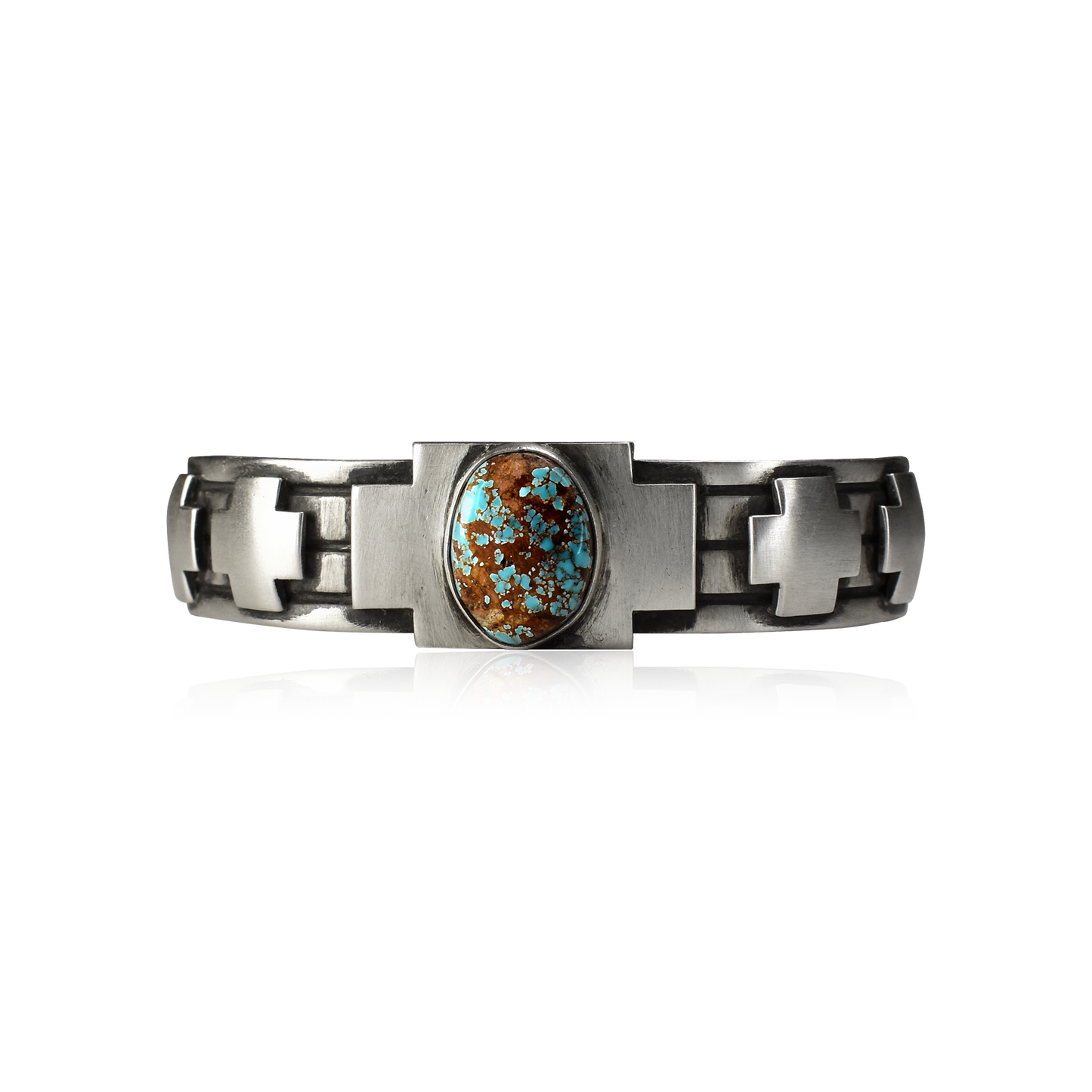 Stone & Signal Royston Turquoise Five Cross Cuff by Lawrence Baca