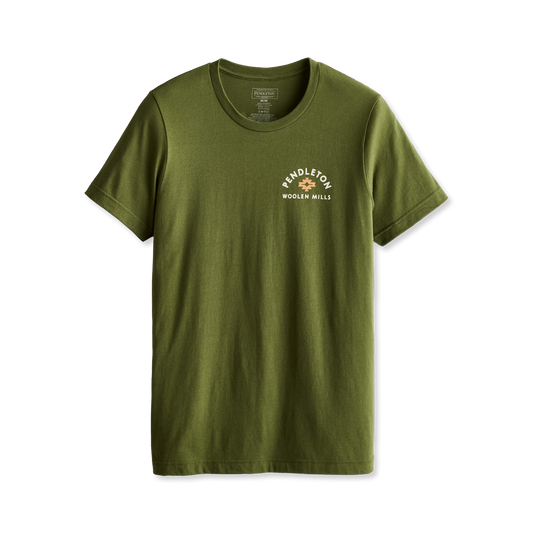 Pendleton Men's Bison Graphic Tee - Military Green