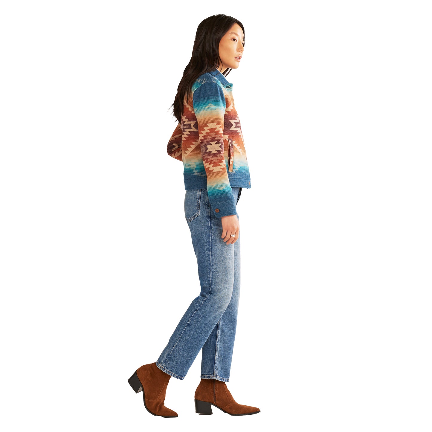 Pendleton Women's Canyon Wool Jacket - Turquoise Pagosa Springs
