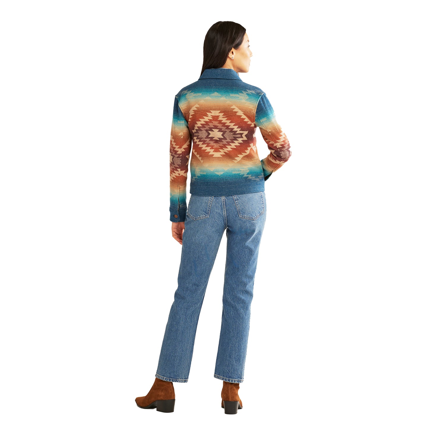Pendleton Women's Canyon Wool Jacket - Turquoise Pagosa Springs