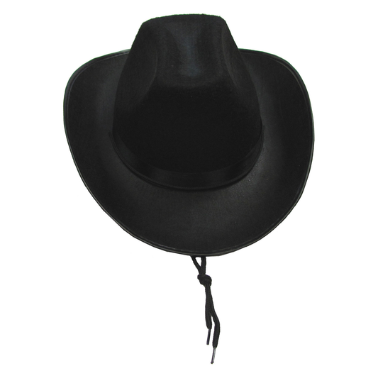 Children's Black Paper Felt Cowboy Hat