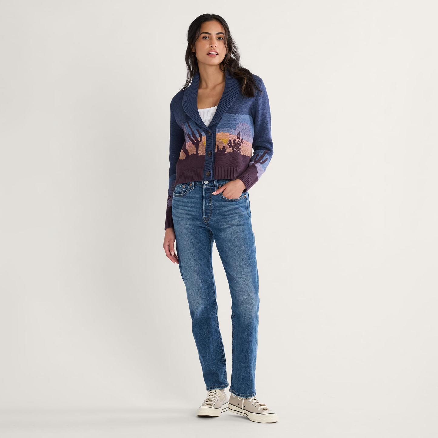 Pendleton Women's Western Scenic Cotton Cardigan