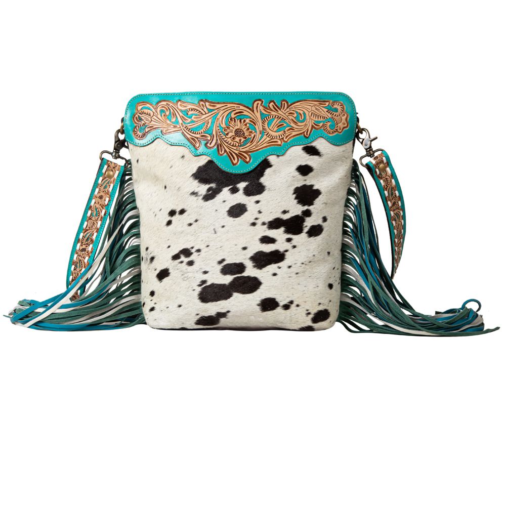 Pony Trail Fringed Hand-Tooled Bag