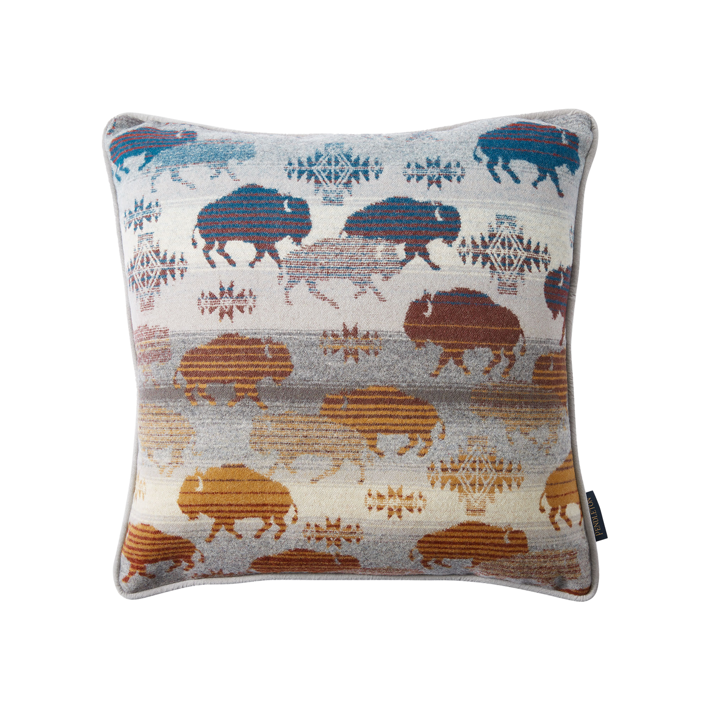 Pendleton Prairie Rush Hour Pillow - Grey Buffalo