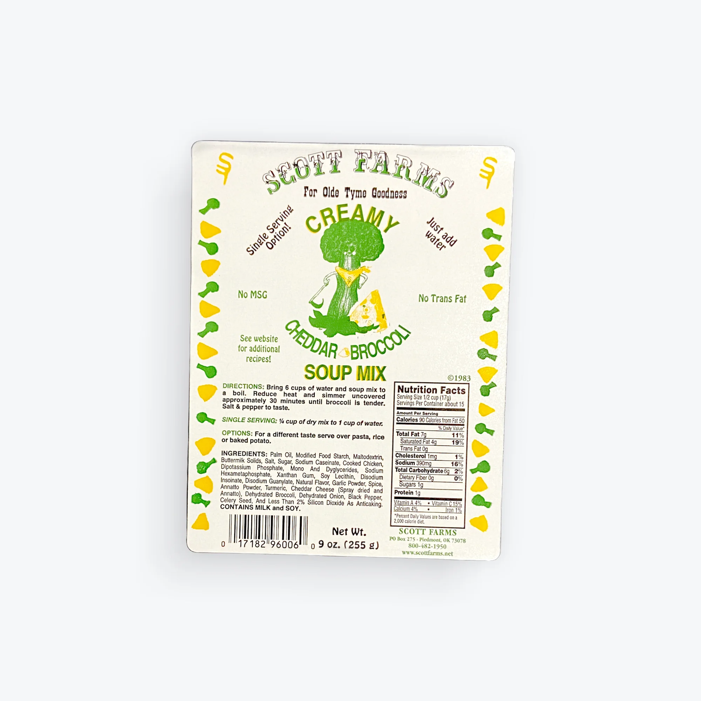 Scott Farms Creamy Cheddar Broccoli Soup Mix