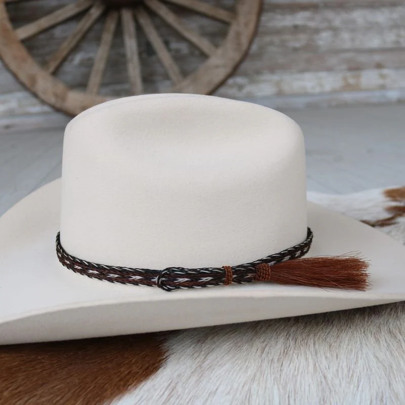 Duster Single Tassel Braided Horsehair Hat Band