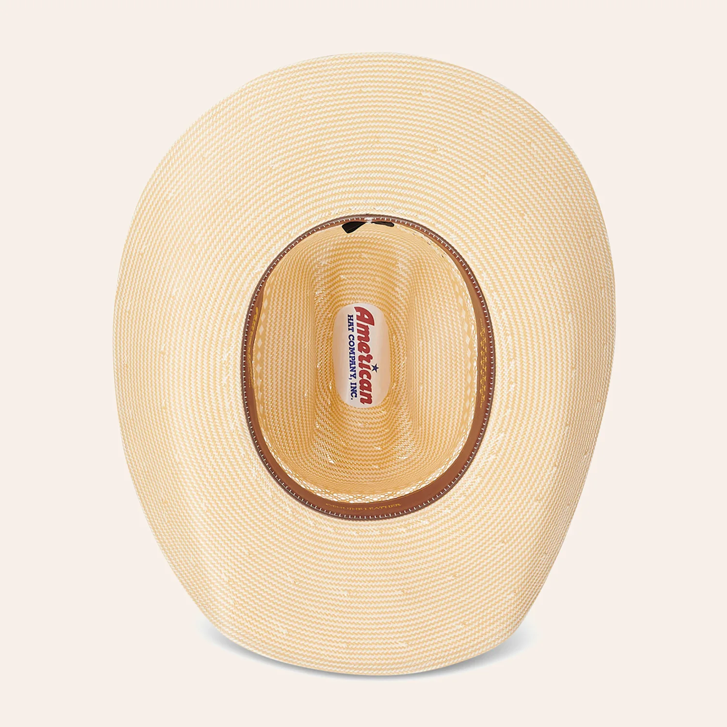 American Hat Co. 1011: Two-Toned Cattleman Crown Straw Cowboy Hat