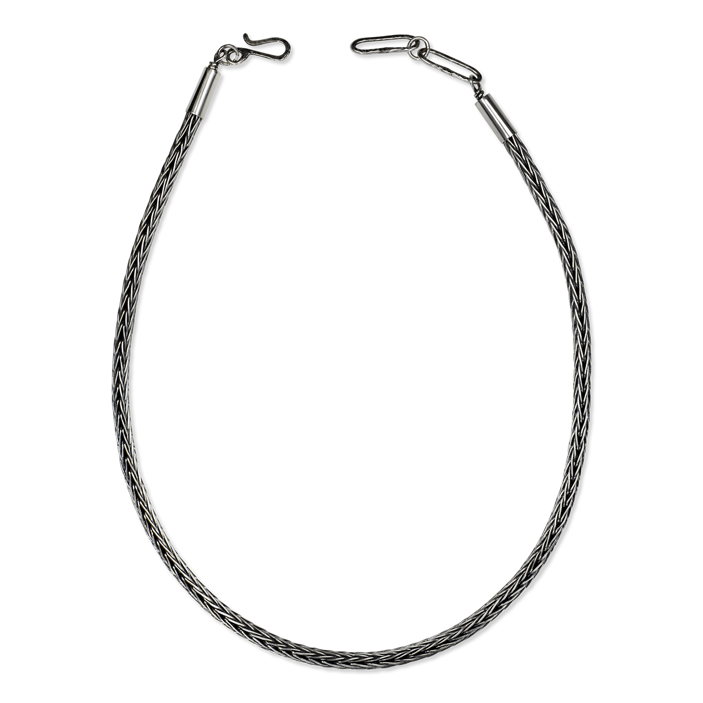 Sterling Silver Braided Necklace by Travis Teller