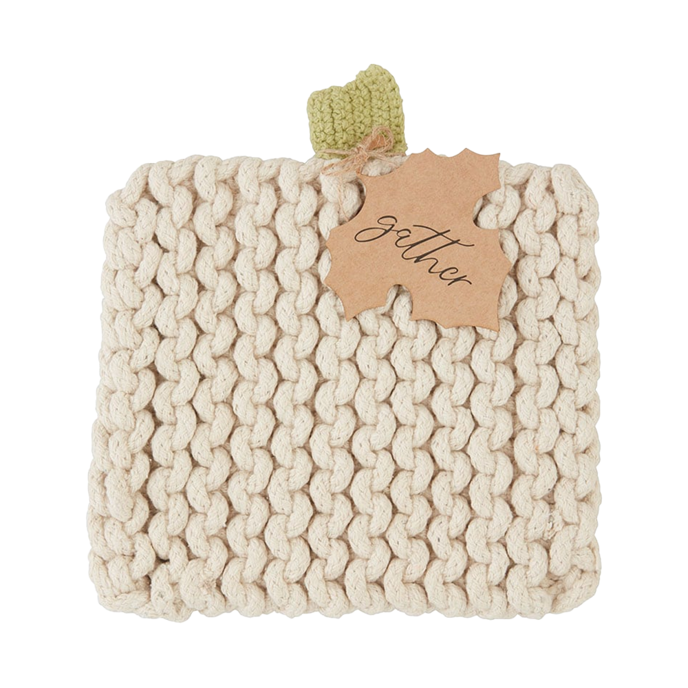 Pumpkin Knit Trivet