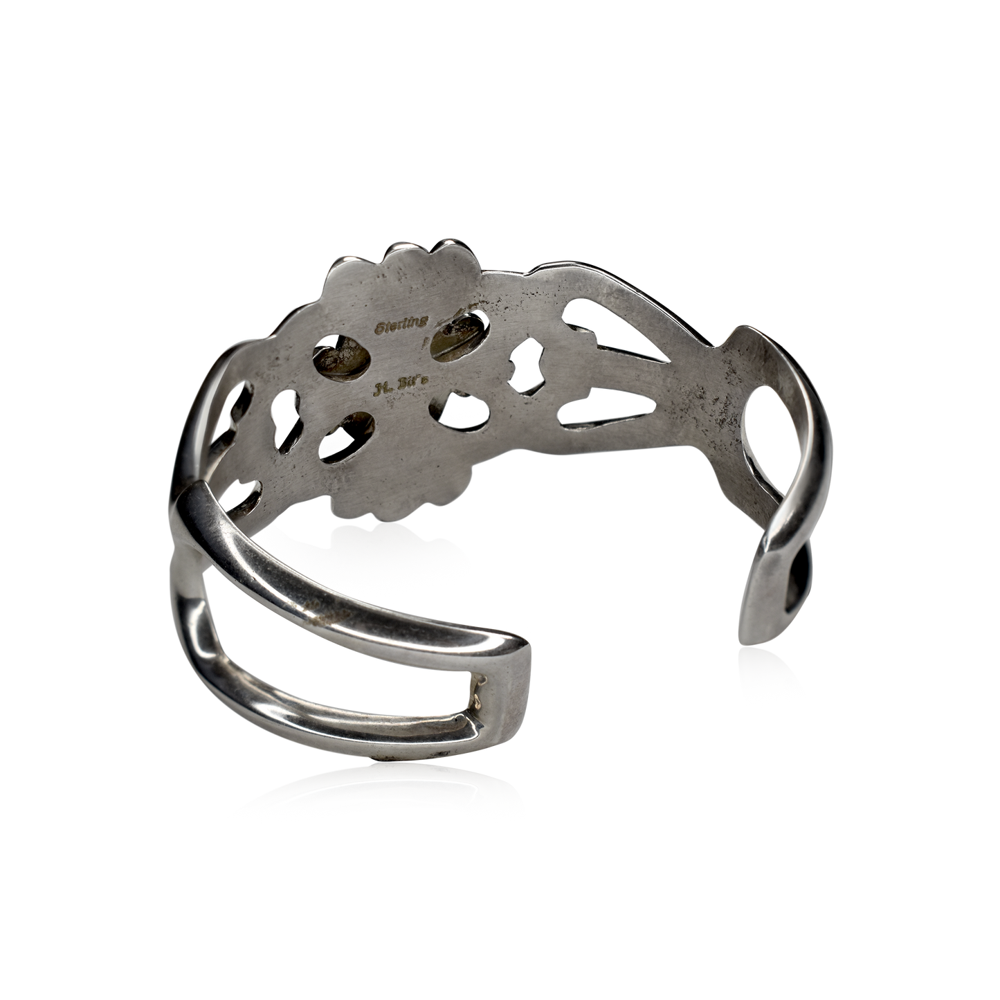 Shadowline White Buffalo & Sterling Silver Cuff by Harrison Bitsui