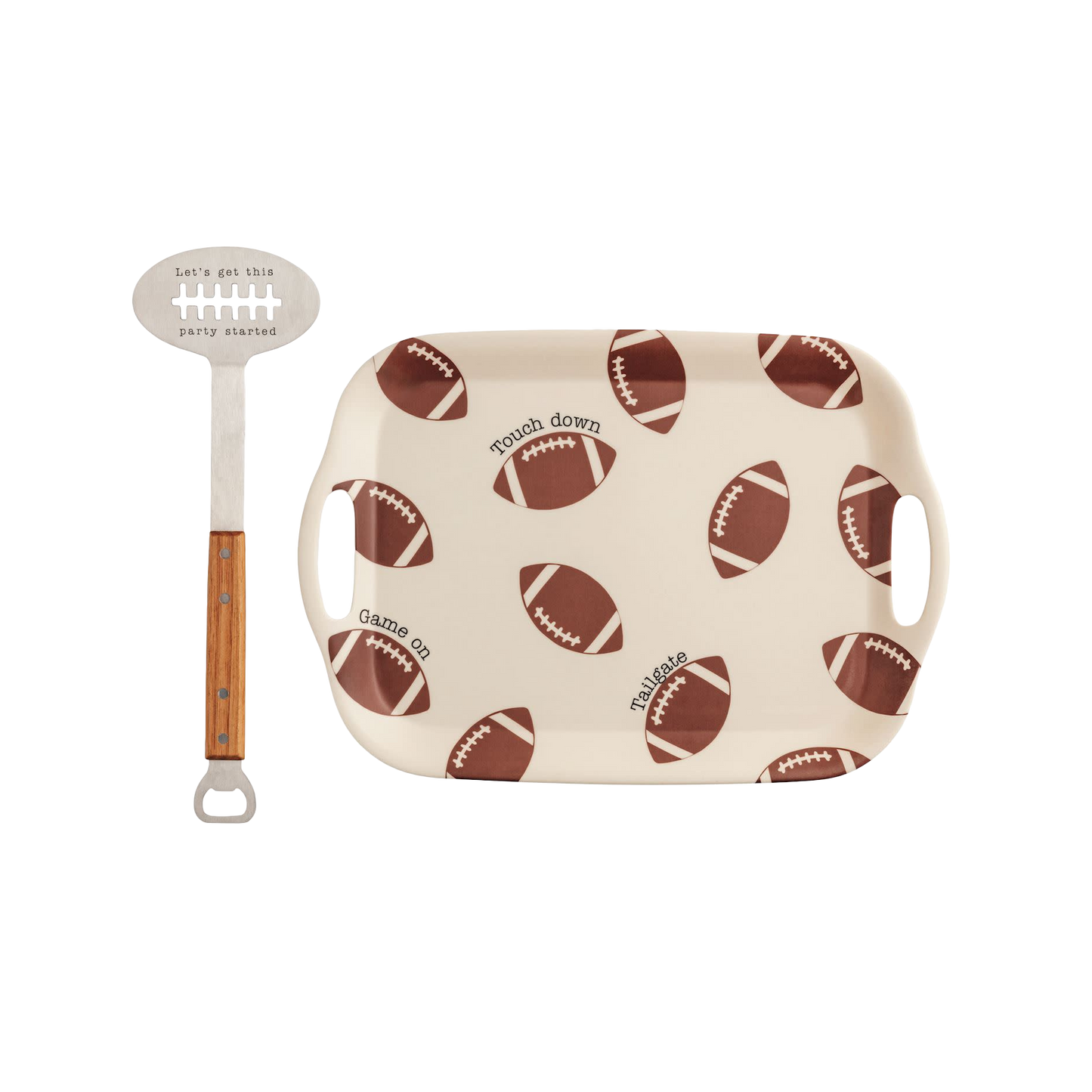 Football Serving Tray with Spatula