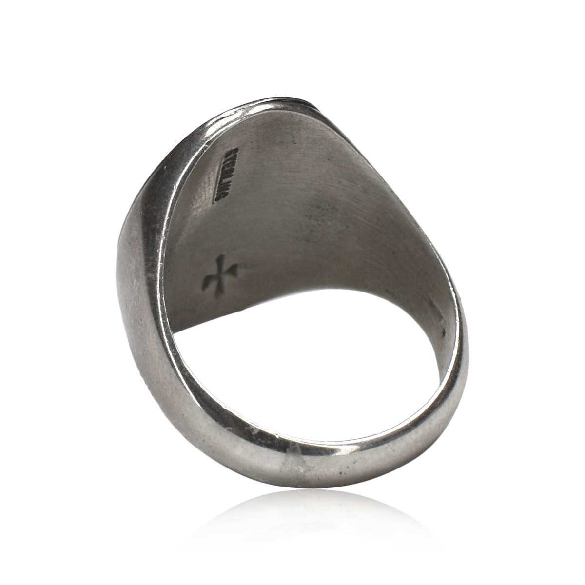 End of the Trail Ring Sterling Silver Vintage Signet Ring by Gibson Gene