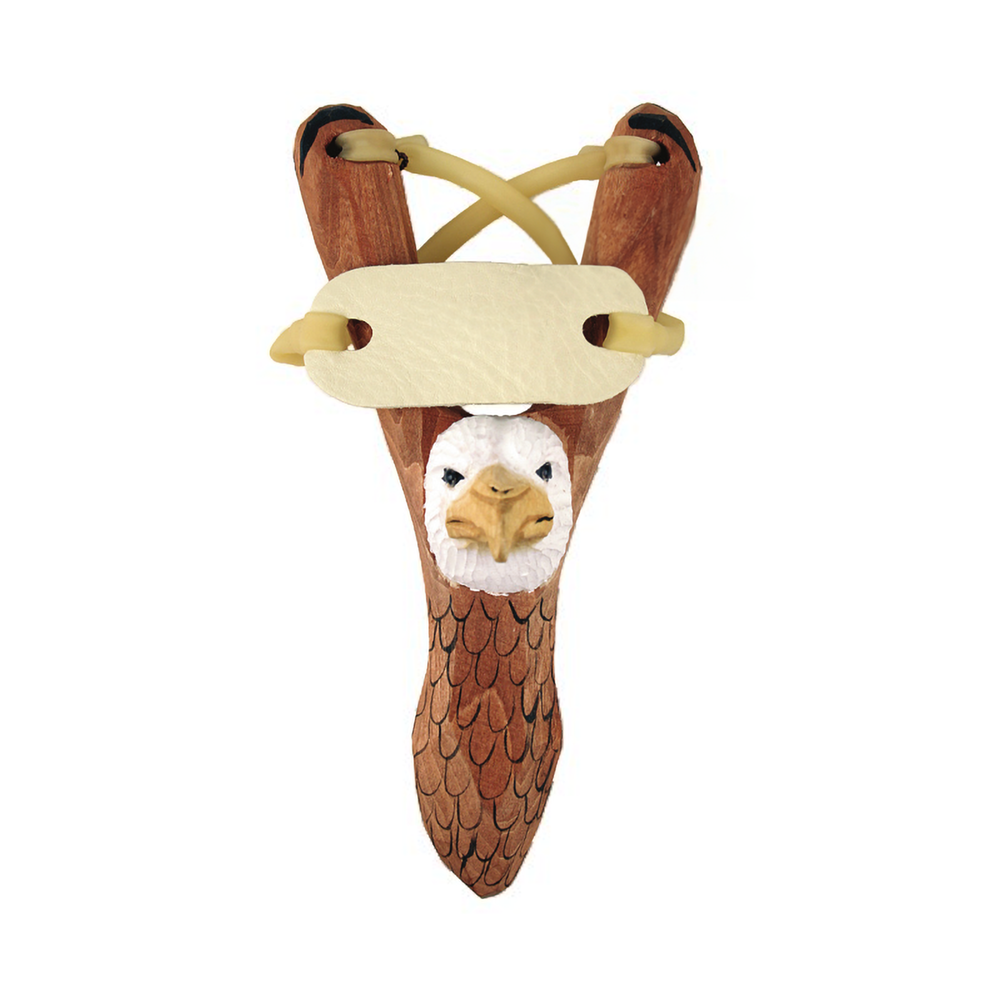 Hand Carved Animal Slingshot - Eagle