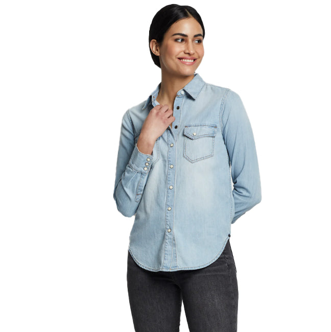 Pendleton Women's Chambray Gambler Shirt - Light Blue