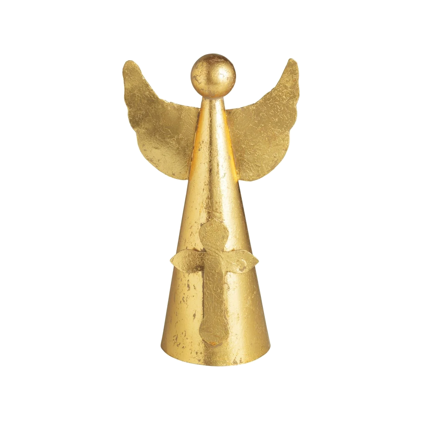 Brass Finished Metal Angel Cross Sitters