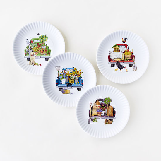 Truck Melamine Plates - Set of 4