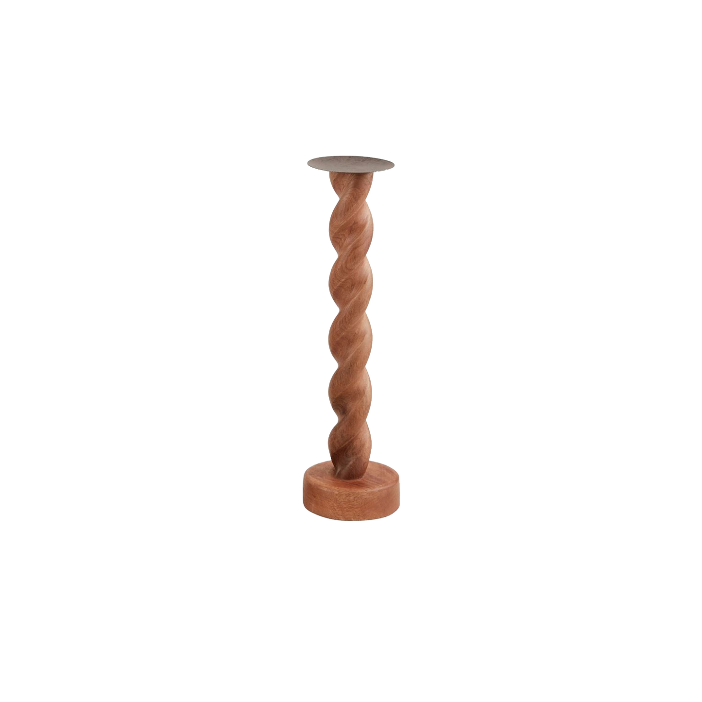 Twisted Wood Candlestick