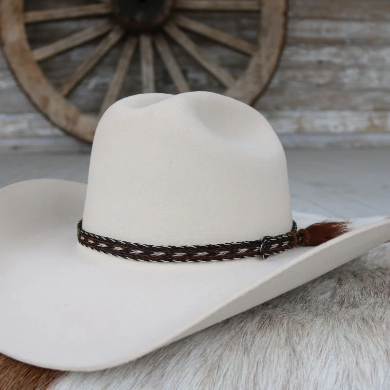 Duster Single Tassel Braided Horsehair Hat Band