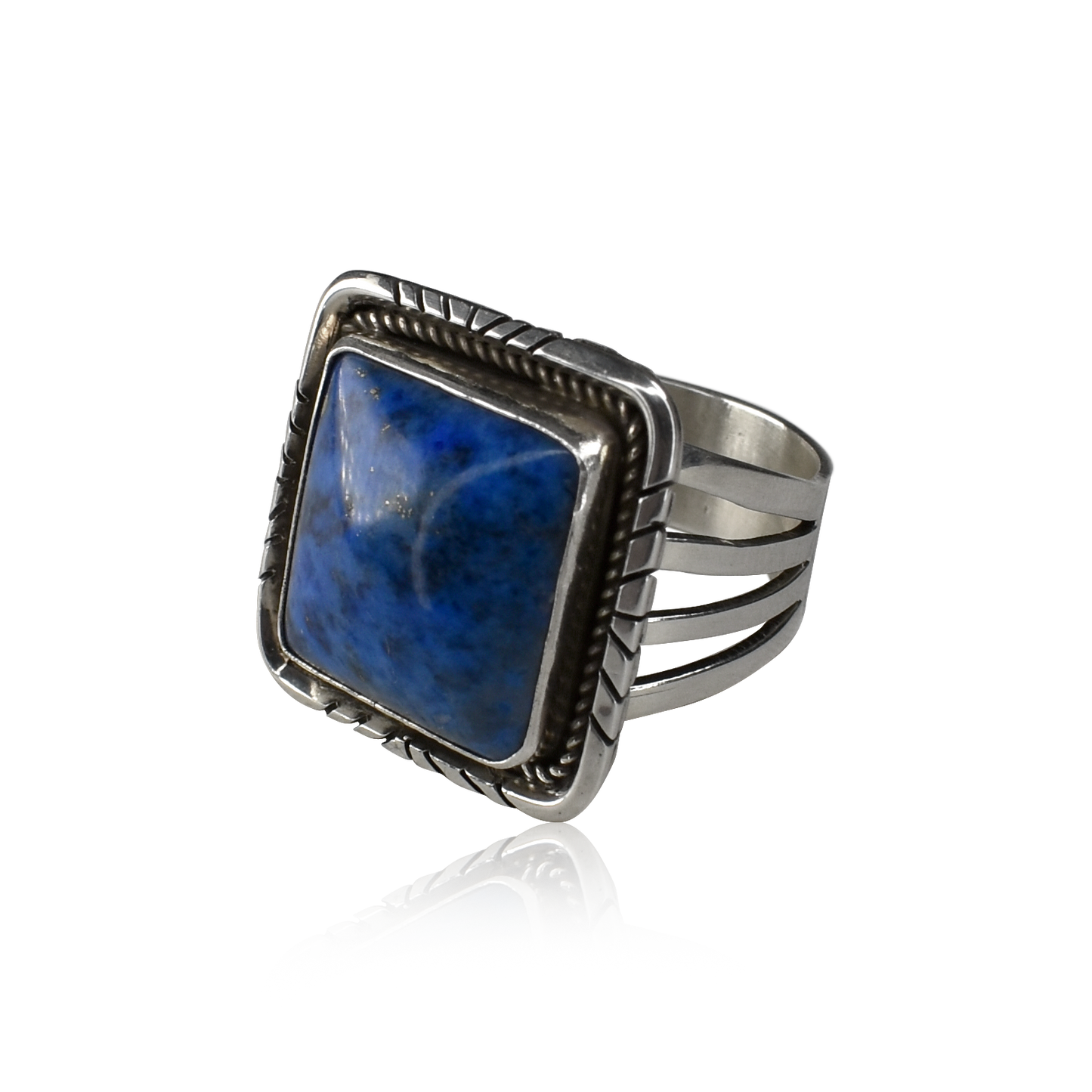 Blue Horizon Denim Lapis Lazuli Ring by Ruth Ann Begay